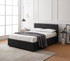 Lavendon 4 Drawer Double Bed Frame - Black 19444296