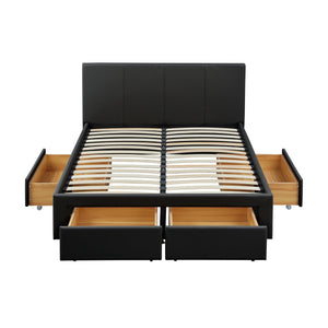 Lavendon 4 Drawer Double Bed Frame - Black 19444296