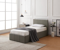 Lavendon Single Side Open Ottoman Bed Frame- Grey 19473566