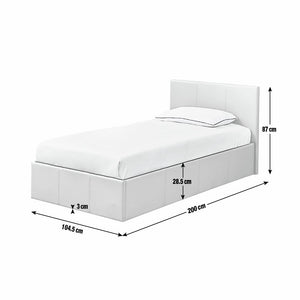 Lavendon Single Side Open Ottoman Bed Frame- Grey 19473566