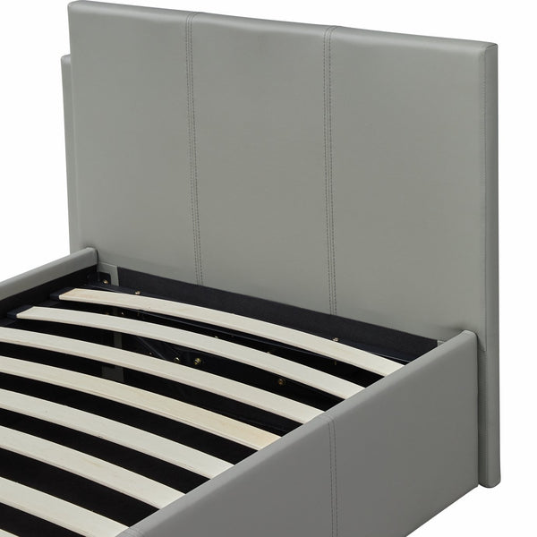 Lavendon Single Side Open Ottoman Bed Frame- Grey 19473566
