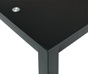 Lido glass black dining table and chair set 15037968
