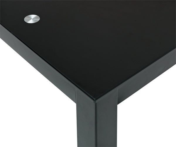 Lido glass black dining table and chair set 15037968
