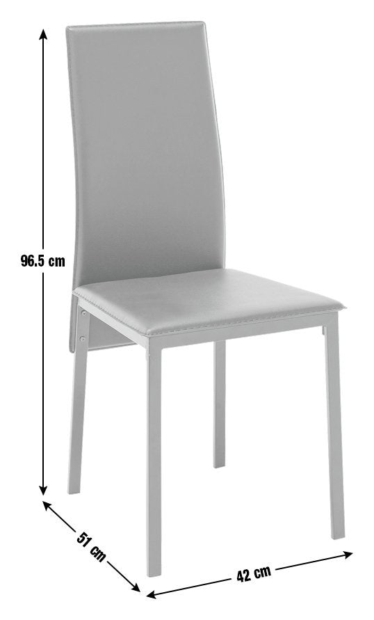 Lido Pair of Faux Leather Dining Chair - Black 17319505