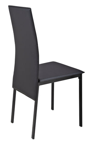Lido Pair of Faux Leather Dining Chair - Black 17319505