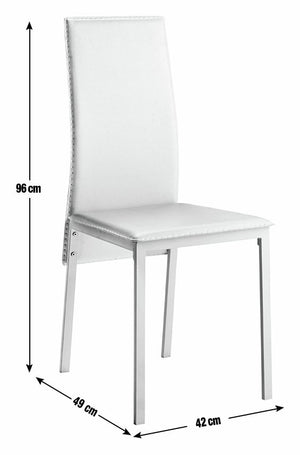 Lido White Dining Table & 4 White Chairs 14876821