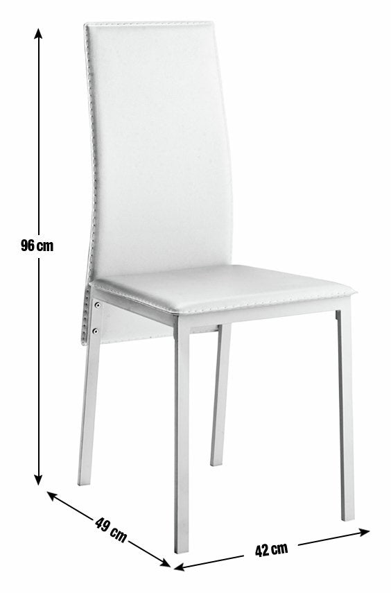 Lido White Dining Table & 4 White Chairs 14876821