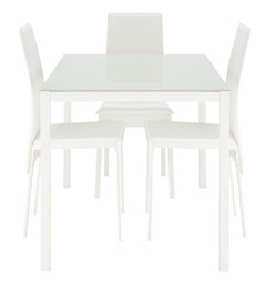 Lido White Dining Table & 4 White Chairs 14876821