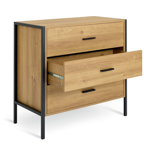 Loft Living 3 Drawer Chest - Oak 17898356