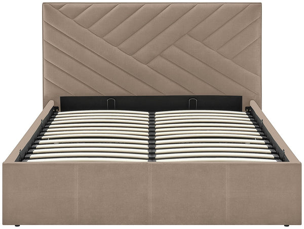 Luca Kingsize End Lift Ottoman Bed - Latte 17332623