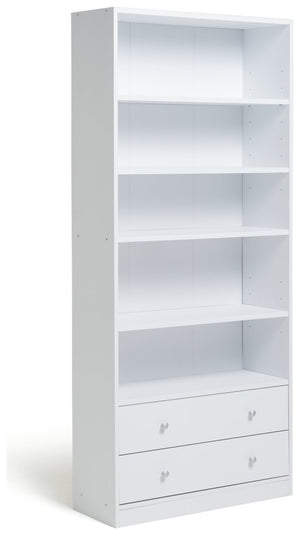 Maine 2 Drawer Bookcase - White 16092555