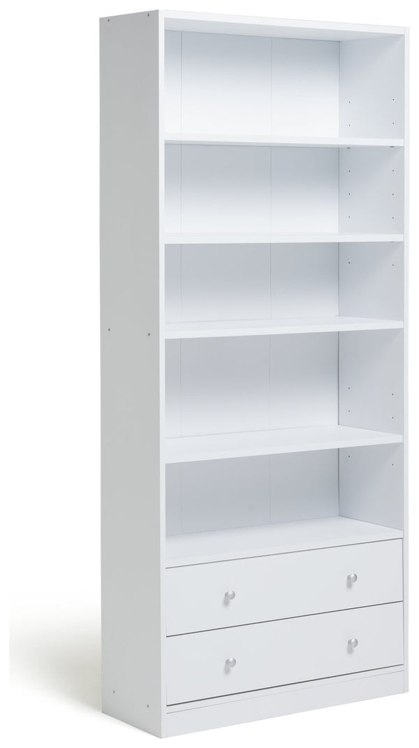Maine 2 Drawer Bookcase - White 16092555