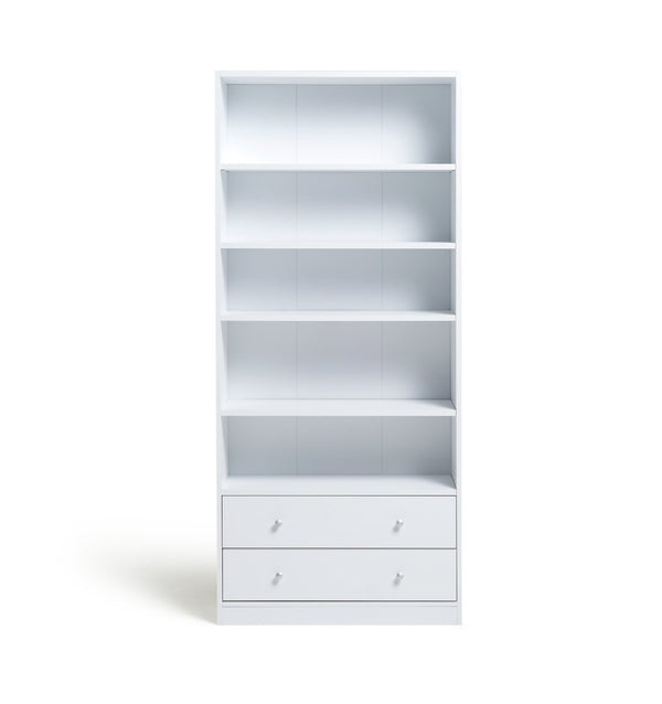 Maine 2 Drawer Bookcase - White 16092555