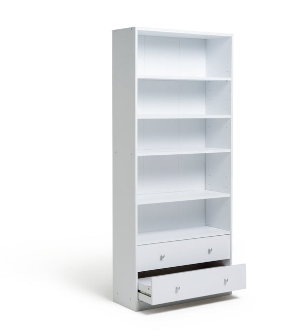 Maine 2 Drawer Bookcase - White 16092555