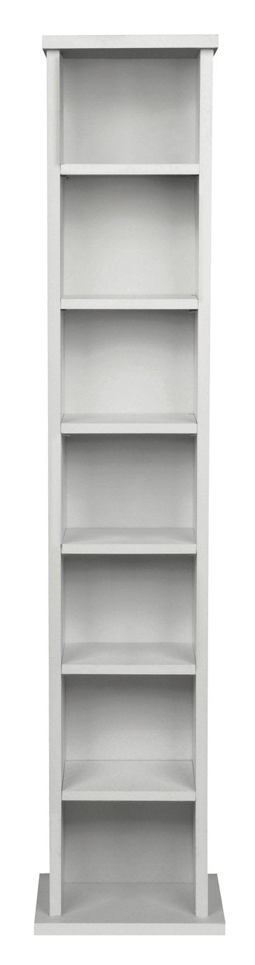 Maine CD and DVD Storage unit - White wood effect 18755395