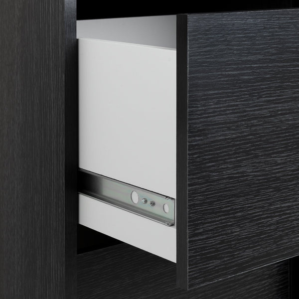 Malibu 1 Door Sliding Wardrobe - Black 13638802