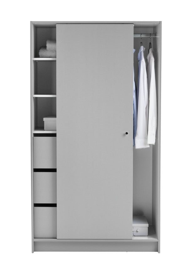 Malibu 1 Door Sliding Wardrobe - Grey 13638785