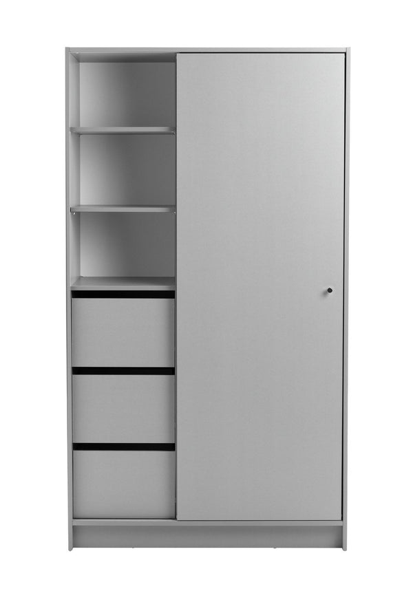 Malibu 1 Door Sliding Wardrobe - Grey 13638785