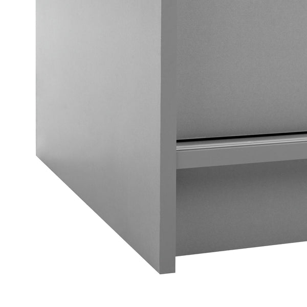 Malibu 1 Door Sliding Wardrobe - Grey 13638785