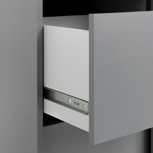 Malibu 1 Door Sliding Wardrobe - Grey 13638785