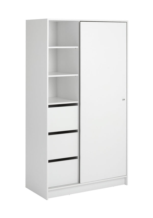 Malibu 1 Door Sliding Wardrobe - White 13638792