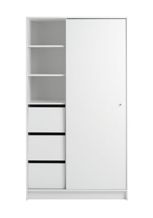 Malibu 1 Door Sliding Wardrobe - White 13638792