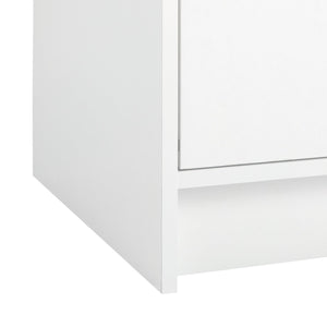 Malibu 1 Door Sliding Wardrobe - White 13638792