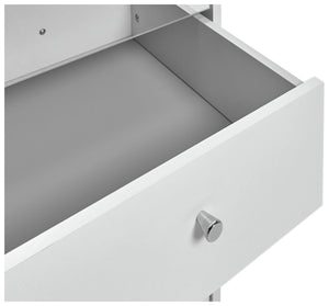 Malibu 2 Door 3 Drawer Mirror Wardrobe - White 19213788
