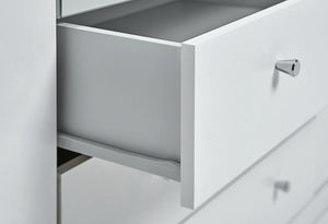 Malibu 2 Door 3 Drawer Mirror Wardrobe - White 19213788