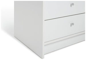 Malibu 2 Door 3 Drawer Mirror Wardrobe - White 19213788