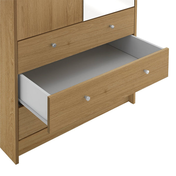 Malibu 2 Door 3 Drawer Wardrobe - Oak Effect 17618378