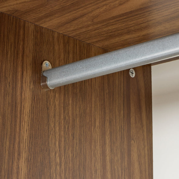Malibu 3 Door 4 Drawer Mirror Wardrobe - Walnut 17894075