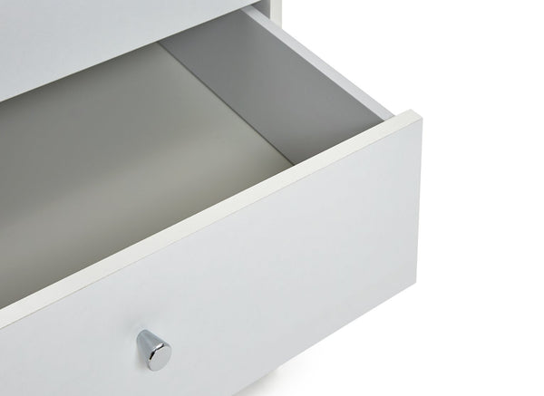 Malibu 3 Door 4 Drawer Mirror Wardrobe - White 19200100