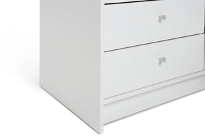 Malibu 3 Door 4 Drawer Mirror Wardrobe - White 19200100