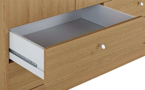 Malibu 3 Door 4 Drawer Wardrobe - Oak Effect 15582255