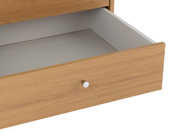 Malibu 3 Dr 4 Drawer Mirror Wardrobe - Oak Effect 17651885