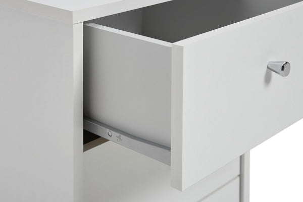 Malibu 3 Drawer Bedside Table - White 15396489