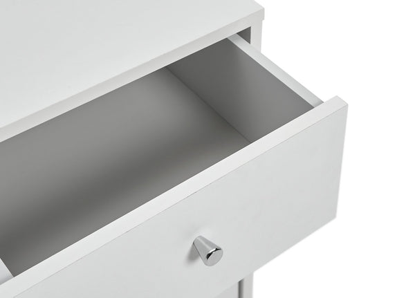 Malibu 3 Drawer Bedside Table - White 15396489
