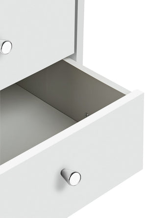 Malibu 3 Drawer Bedside Table - White 15396489