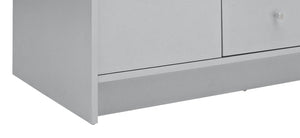 Malibu 4 Door 3 Drawer Mirror Wardrobe - Grey 19288524