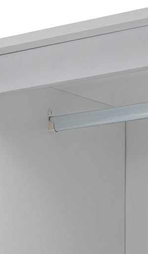 Malibu 4 Door 3 Drawer Mirror Wardrobe - Grey 19288524