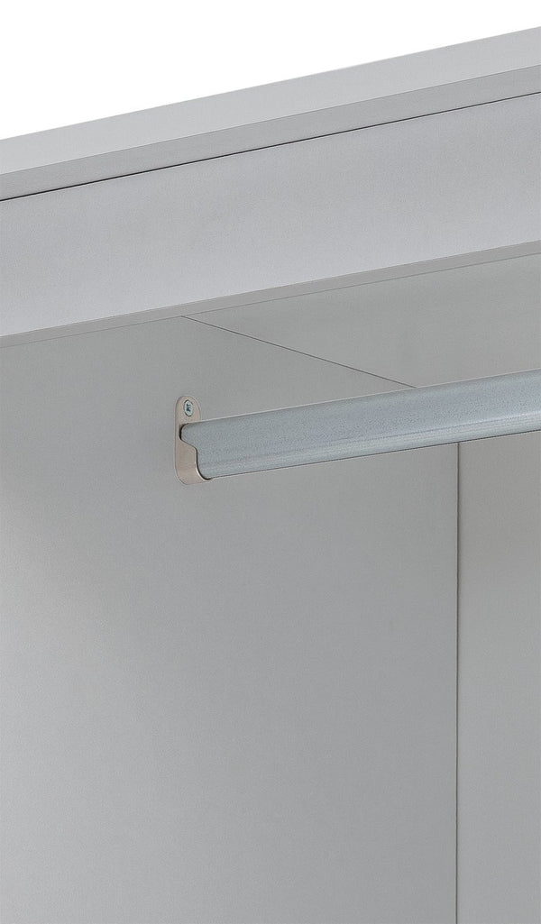 Malibu 4 Door 3 Drawer Mirror Wardrobe - Grey 19288524