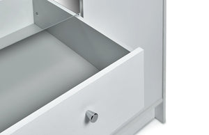 Malibu 4 Door 3 Drawer Mirror Wardrobe - White 19225329