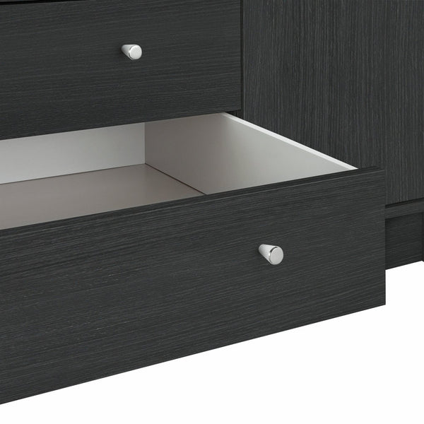 Malibu 4 Door 3 Drawer Wardrobe - Black Oak Eff 19297742