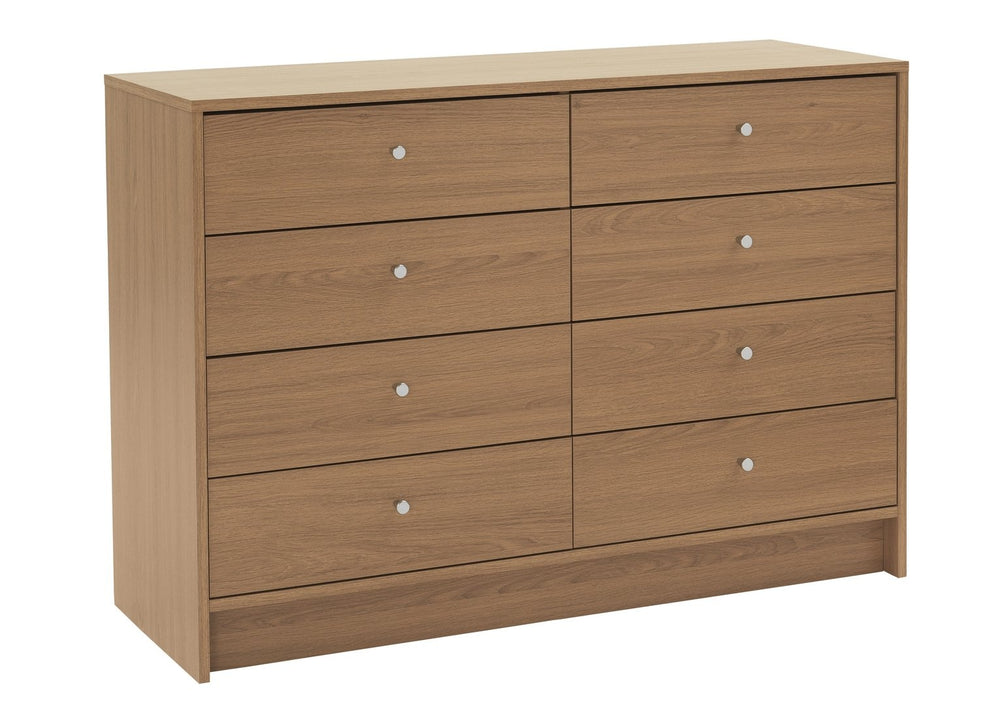 Malibu 8 Drawer Chest - Oak Effect 17860906