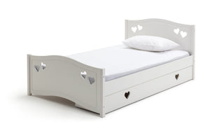 Mia Small Double Bed Frame With Drawer - White 18479516