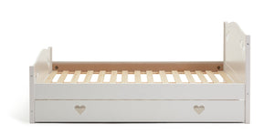 Mia Small Double Bed Frame With Drawer - White 18479516