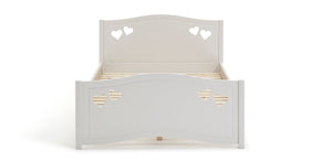 Mia Small Double Bed Frame With Drawer - White 18479516