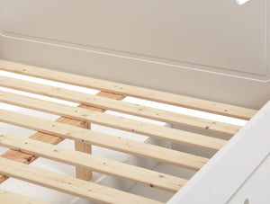 Mia Small Double Bed Frame With Drawer - White 18479516