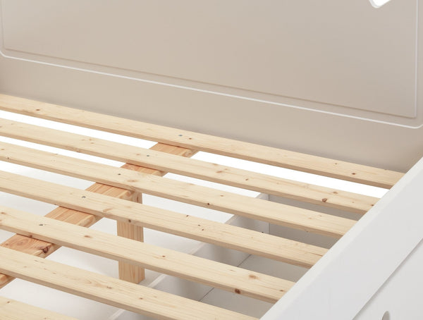 Mia Small Double Bed Frame With Drawer - White 18479516
